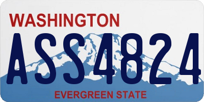 WA license plate ASS4824