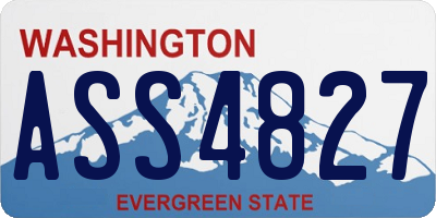 WA license plate ASS4827