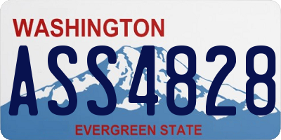 WA license plate ASS4828