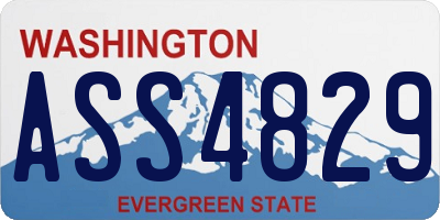WA license plate ASS4829