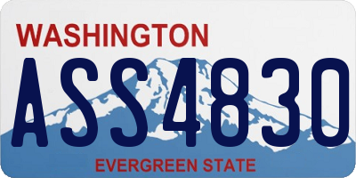 WA license plate ASS4830