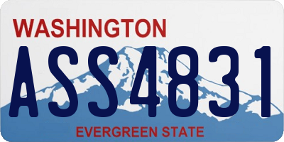 WA license plate ASS4831