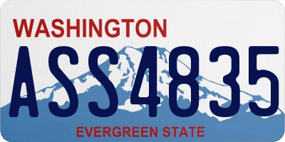 WA license plate ASS4835