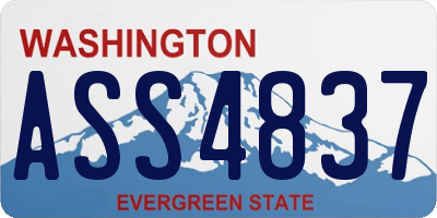 WA license plate ASS4837