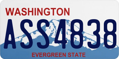 WA license plate ASS4838