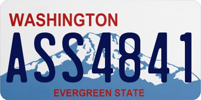 WA license plate ASS4841
