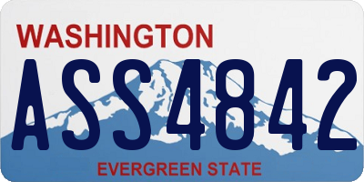 WA license plate ASS4842