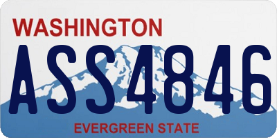 WA license plate ASS4846