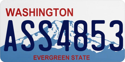 WA license plate ASS4853