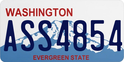 WA license plate ASS4854