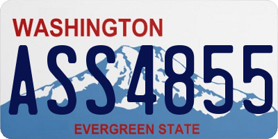 WA license plate ASS4855