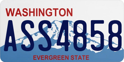 WA license plate ASS4858