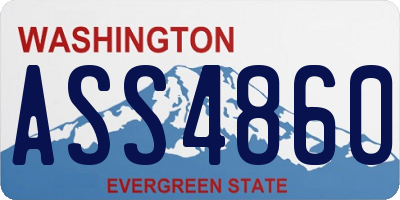 WA license plate ASS4860