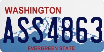WA license plate ASS4863