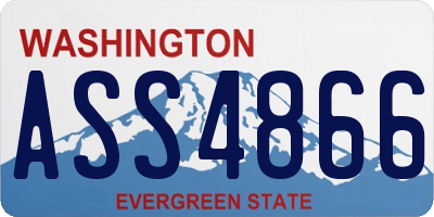 WA license plate ASS4866