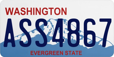 WA license plate ASS4867