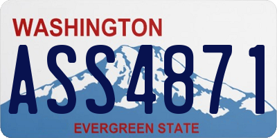 WA license plate ASS4871
