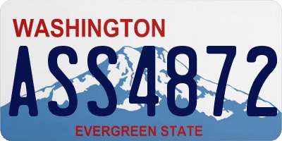 WA license plate ASS4872