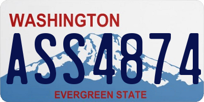 WA license plate ASS4874