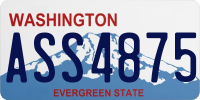 WA license plate ASS4875
