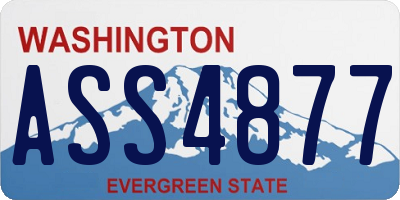 WA license plate ASS4877