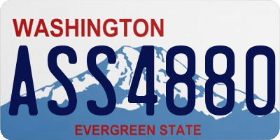 WA license plate ASS4880
