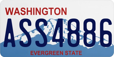 WA license plate ASS4886