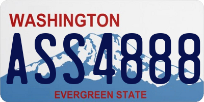 WA license plate ASS4888
