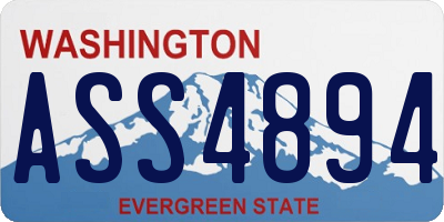 WA license plate ASS4894