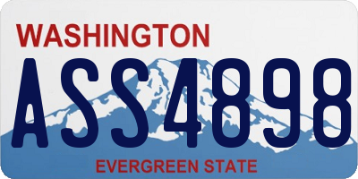 WA license plate ASS4898