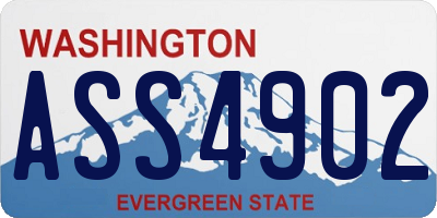 WA license plate ASS4902
