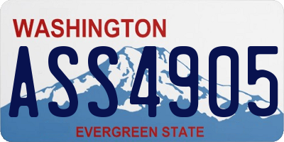 WA license plate ASS4905
