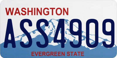 WA license plate ASS4909