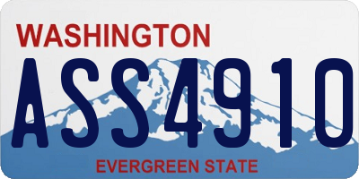 WA license plate ASS4910