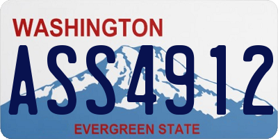 WA license plate ASS4912