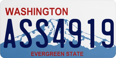 WA license plate ASS4919