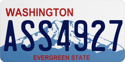 WA license plate ASS4927