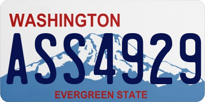 WA license plate ASS4929