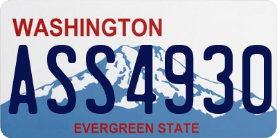 WA license plate ASS4930