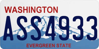 WA license plate ASS4933