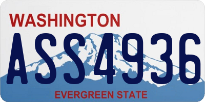 WA license plate ASS4936