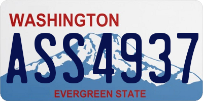 WA license plate ASS4937