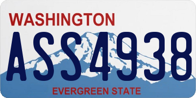 WA license plate ASS4938