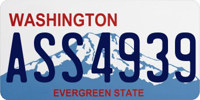 WA license plate ASS4939