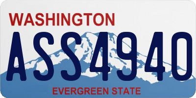 WA license plate ASS4940