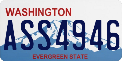 WA license plate ASS4946