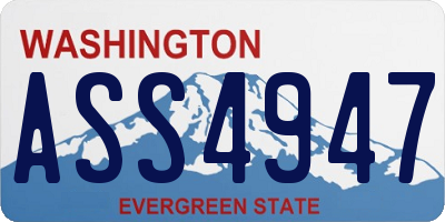 WA license plate ASS4947