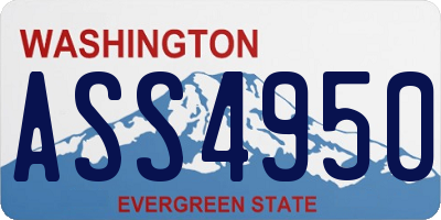 WA license plate ASS4950
