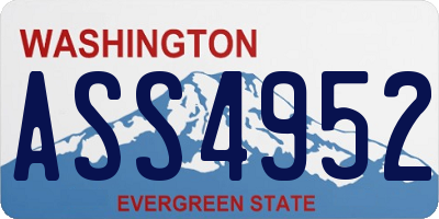 WA license plate ASS4952