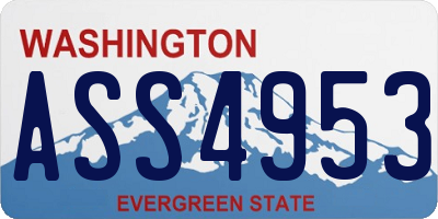 WA license plate ASS4953